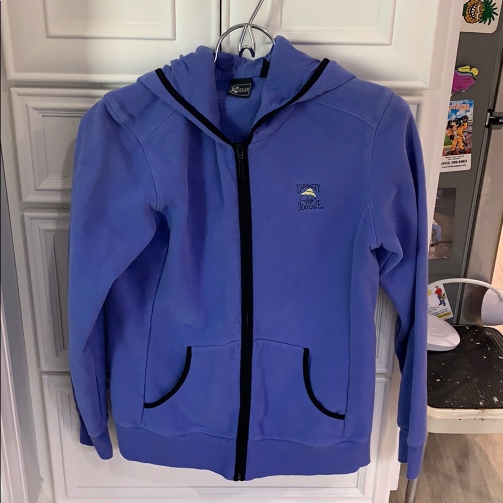 SALTY DOG CAFE ZIP UP HOODIE SZ SMALL